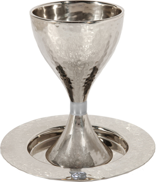 Picture of גביע קידוש מודרנית - עבודת פטיש - מט - CUS-1 | יאיר עמנואל
