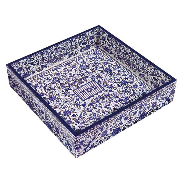 Picture of קופסה למצה - עץ מודפס - כחול - MAW-2 | יאיר עמנואל